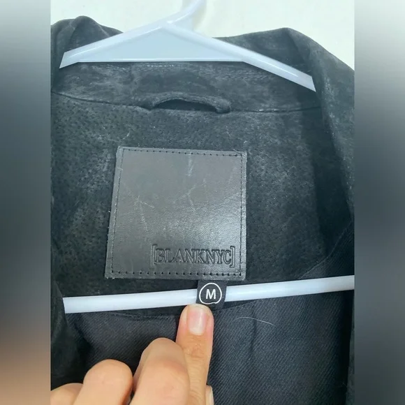 BLANK NYC Men's Black Suede Motorcycle Jacket M - Picture 8 of 9